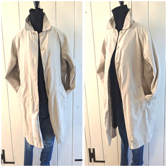 🎄5/$5 FRIDAY Vintage faux suede trench (with zip out lining) sz L - Picture 11 of 13